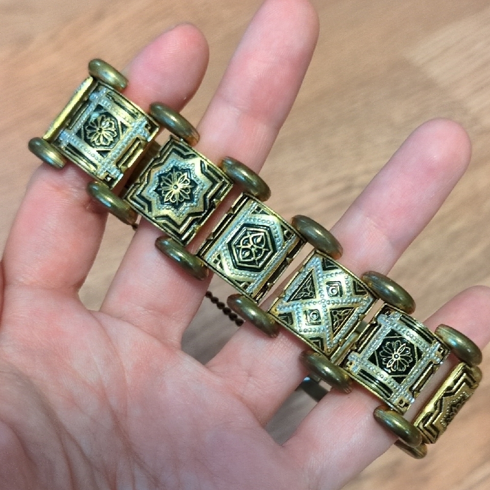 Vintage Spanish Damascene Bracelet